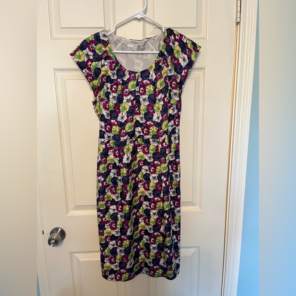 Boden floral print silk midi dress